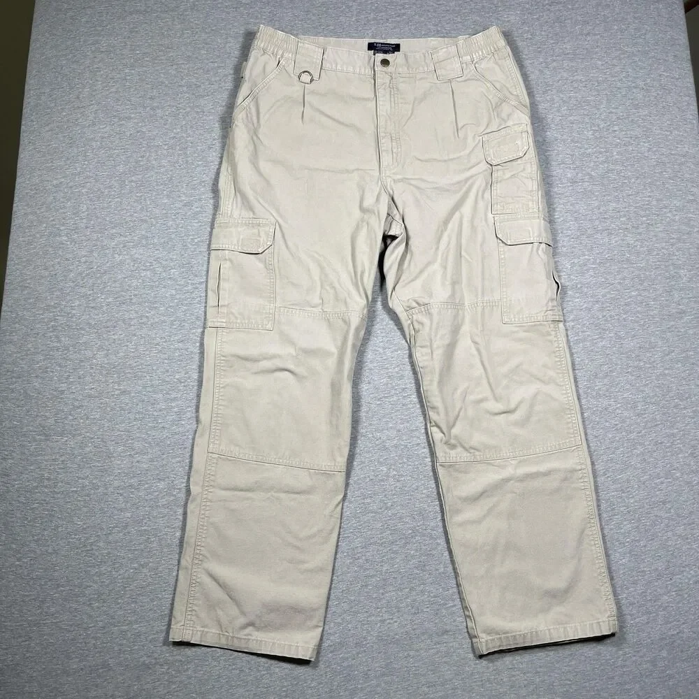 5.11 Tactical Cargo Pants Mens 36x32 Beige Relaxed Workwear Utility
